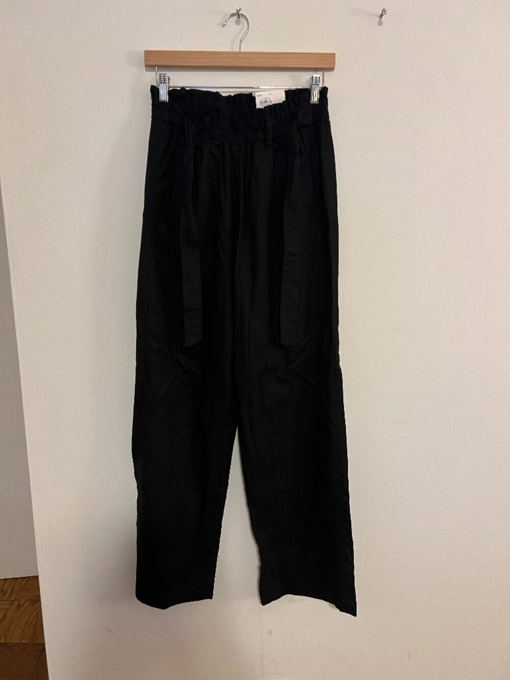 Kohl's SO Wide Leg Linen Pant (Black)